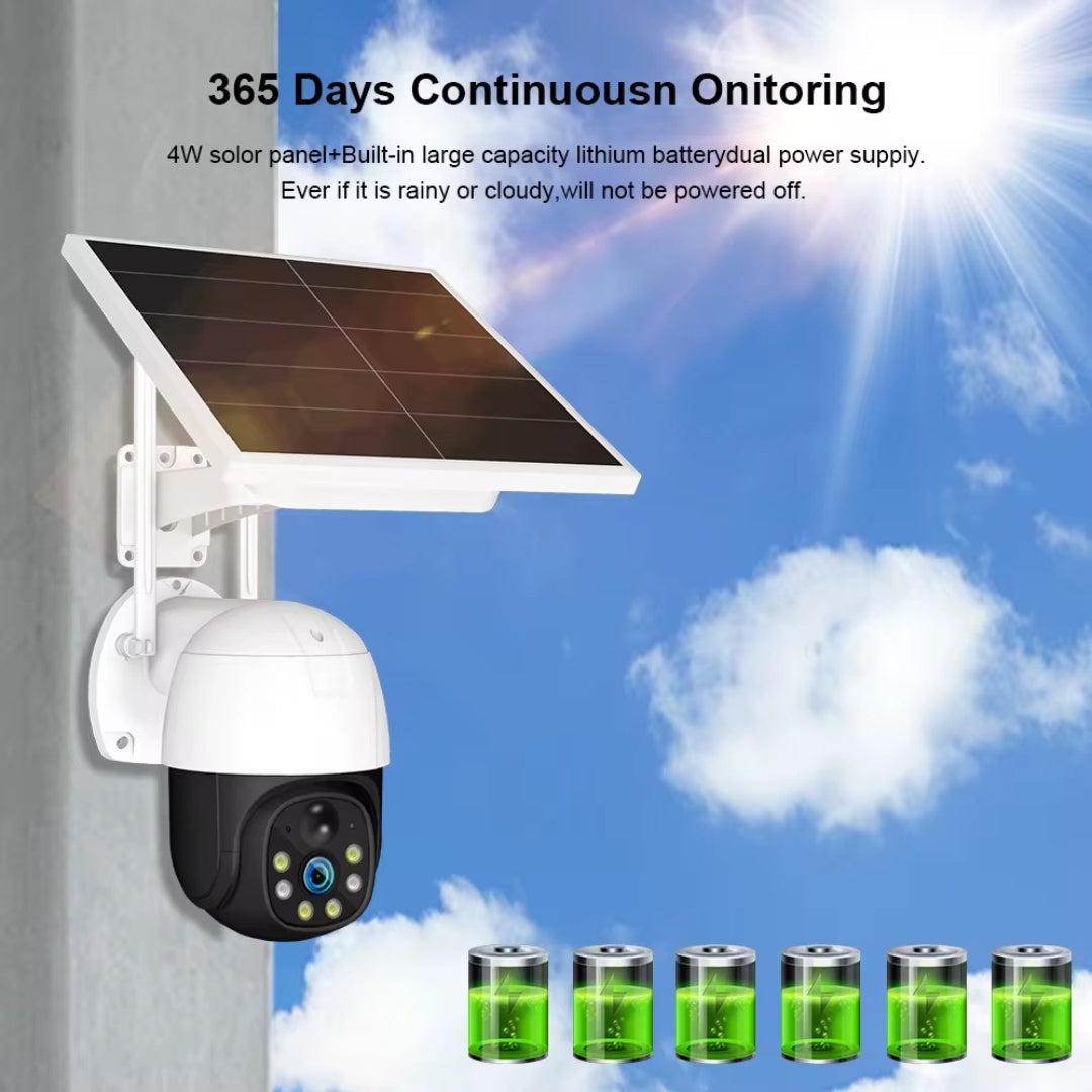 Cámara De Seguridad Para Uso Exterior Con Sirena Y Panel Solar YT01 + OBSEQUIO Memoria Micro SD 32GB ¡Envió Gratis!