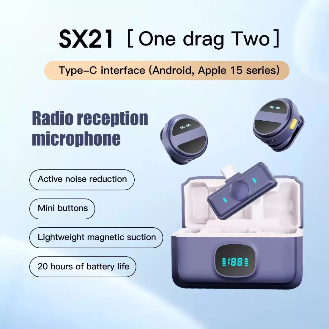 Micrófono De Solapa Inalámbrico Para Celular SX21