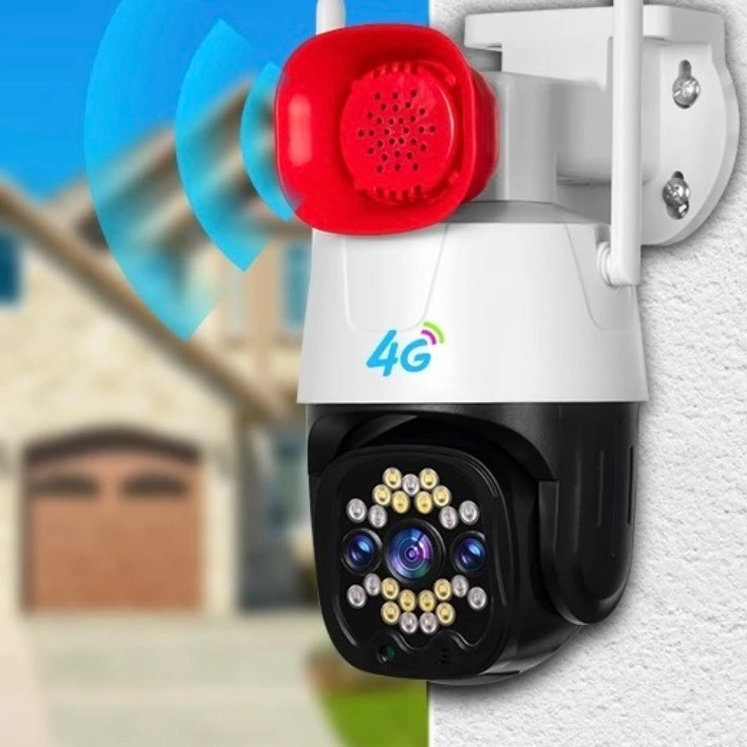 Cámara Exterior Para Uso Con Sim Card Con Sirena 360° Con Sim YW26-4G